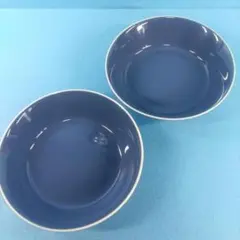 金麦の四季 京都たち吉・金麦あいあい皿・白縁《しろふち》藍皿2枚【美品】のサムネイル