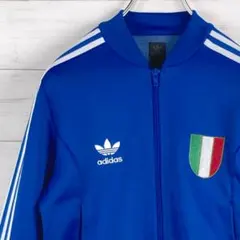 adidas トラックジャケット イタリア代表 エンブレム刺繍 青 90 S