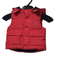 jacadi ダウンベスト　レッド　サイズ80 ベビーのサムネイル