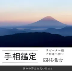 四柱推命鑑定　手相占い　霊視　【リピーター様・相談一件】