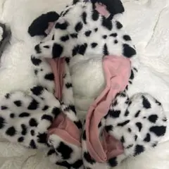 即購入可　ディズニー　101匹わんちゃん　マフラーキャップ　ファンキャップ