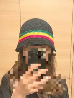 ビーニー　クラッシャーハット　バケットハット　男女兼用　ラスタカラー　レゲエ