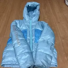 ロデオクラウン水色 フード付きダウンコート