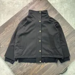 7AS3 ジップアップブルゾン　黒　レディース　モード　古着　used