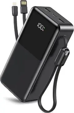 モバイルバッテリー 大容量 60000mAh 急速充電 5台同時充電 小型