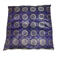 金襴刺繍 仏壇座布団 菊唐草模様 紫色 法事 法要 和室 お盆 座布団