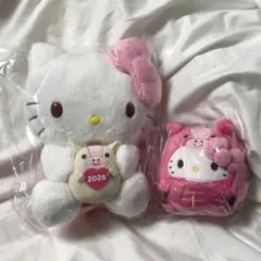 アベイル ハローキティ マスコットチャーム ピンク ヒョウ柄 50周年 
