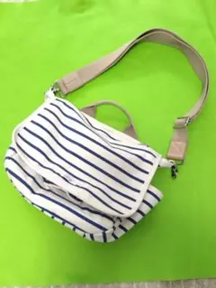 ★　ルートート 2WAY ネイビーボーダーショルダー トートバッグ