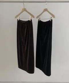 mieajunar ミエアジュナー velours skirt brown
