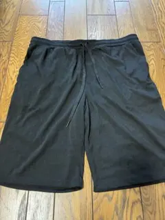 ブラック ショートパンツ ハーフパンツ　黒　メンズ　L L ゆったりのサムネイル