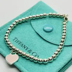 美品 ティファニー ブレスレット リターントゥ ハート ピンク シルバー 925