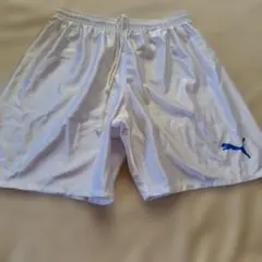 PUMA ホワイト ハーフパンツ L