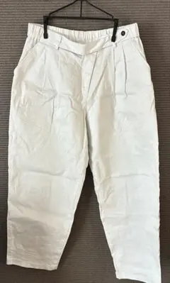 【フェリシモ、IEDIT】ワイドパンツ　ホワイト　Lのサムネイル