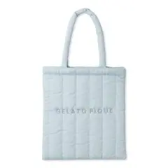 【新品未使用✨️】ジェラートピケ キルティングトートバッグ ライトブルー PC収納
