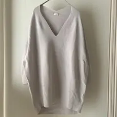 IÉNA イエナ　ニット　セーター　プルオーバー　グレー 系Vネック　コクーン
