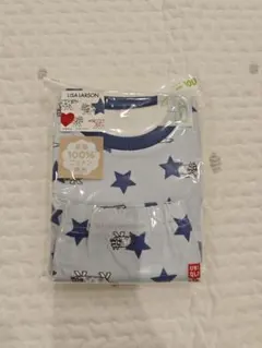 ユニクロ　長袖パジャマ　リサラーソン　星柄　水色　100