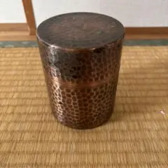未使用品 高級茶筒 彫金銅器 茶筒 専用木箱付き - メルカリ