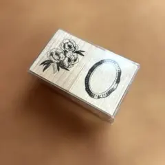 スタンプ　木製スタンプ 花　フレーム CS-35