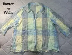 Baxter & Wells チェック柄シャツ ペティートサイズ 七分袖