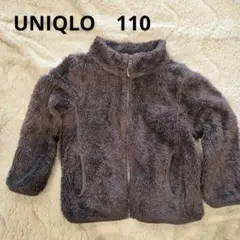 110 UNIQLO フリースジャケット 110 ネイビー ダークグレー