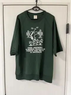 PEANUTS スヌーピー Tシャツ L ダークグリーン