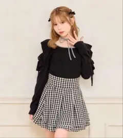 apresjour オープンショルダーニットトップス