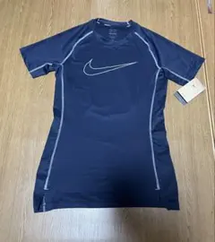 ナイキ　アンダーシャツ　半袖コンプレッションインナー　ネイビー　メンズ L