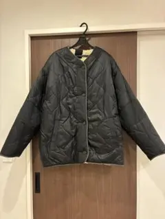 メンズ　リバーシブル キルティング ボア ジャケット　L