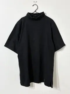 PORTVEL ポートヴェル ハイネック モック 半袖 Tシャツ カットソー 黒のサムネイル