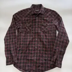 Z Zegna 赤と黒のチェック 長袖シャツのサムネイル