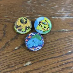 ポケモン　ポケモンセンター　缶バッジ　ピカチュウ　フシギダネ　リザードン　レトロ ポケモン ポケモンセンター 缶バッジ ピカチュウ フシギダネ