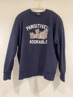スウェット　ネコプリント　cat