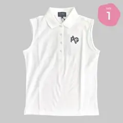 178 パーリーゲイツ ノースリーブポロシャツ ホワイト サイズ1 M