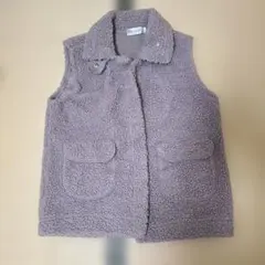 Maociang グレー ボアベスト XL