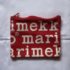 marimekko ロゴプリントポーチ 赤のサムネイル