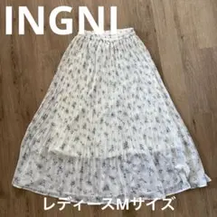 INGNIレディースMサイズ花柄プリーツロングスカート