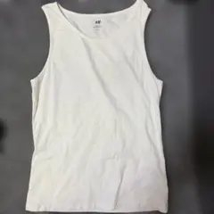 H&M タンク トップ レギュラー フィット ホワイト メンズ Mのサムネイル