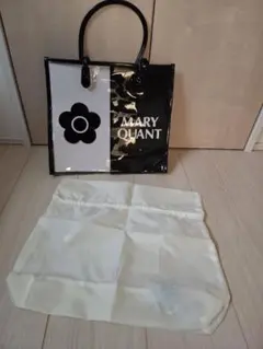 【新品】MARY QUANT クリアトートバッグ 巾着付き