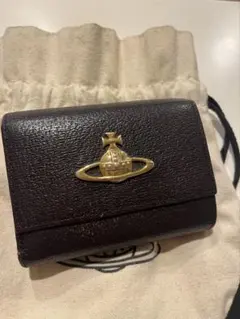 レザー製 ダークブラウン 二つ折り財布