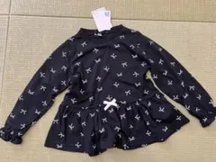 リボンプリント長袖チュニック 110