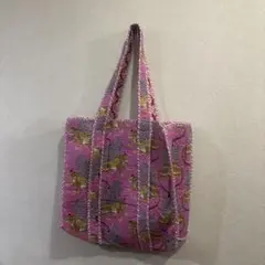 タイムセール　インド綿　ブロックプリントコットンバッグ