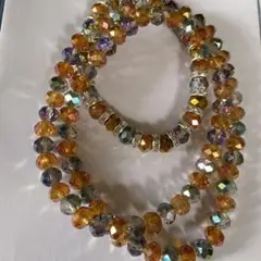 世界でひとつ ネックレスとブレスレット キラキラ