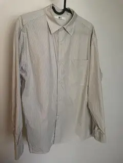 ユニクロC ブロードオーバーサイズシャツ ストライプ オフホワイト