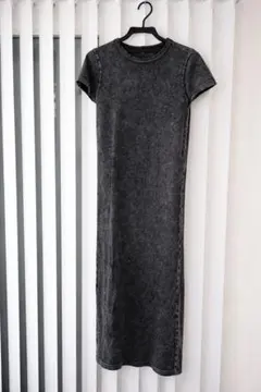 JEANASIS カットワンピース グレー ロング 半袖 ヴィンテージ加工