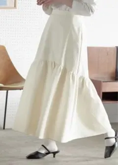 白＊ガララウンドティアード＊スカート＊ローリーズファーム