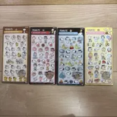 スヌーピー　 シール4枚セット　(ラメ入り)