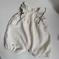 SHEIN クリーム色ロンパース 12-18M