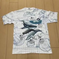 90s USA製 HABITAT アニマル 総柄 Tシャツ Lのサムネイル