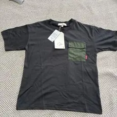 LOGOS DAYS 黒 Tシャツ 緑ポケット　160