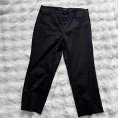 【大きいサイズ46】23区 オンワード樫山 クロップドパンツ ブラック 綿混のサムネイル
